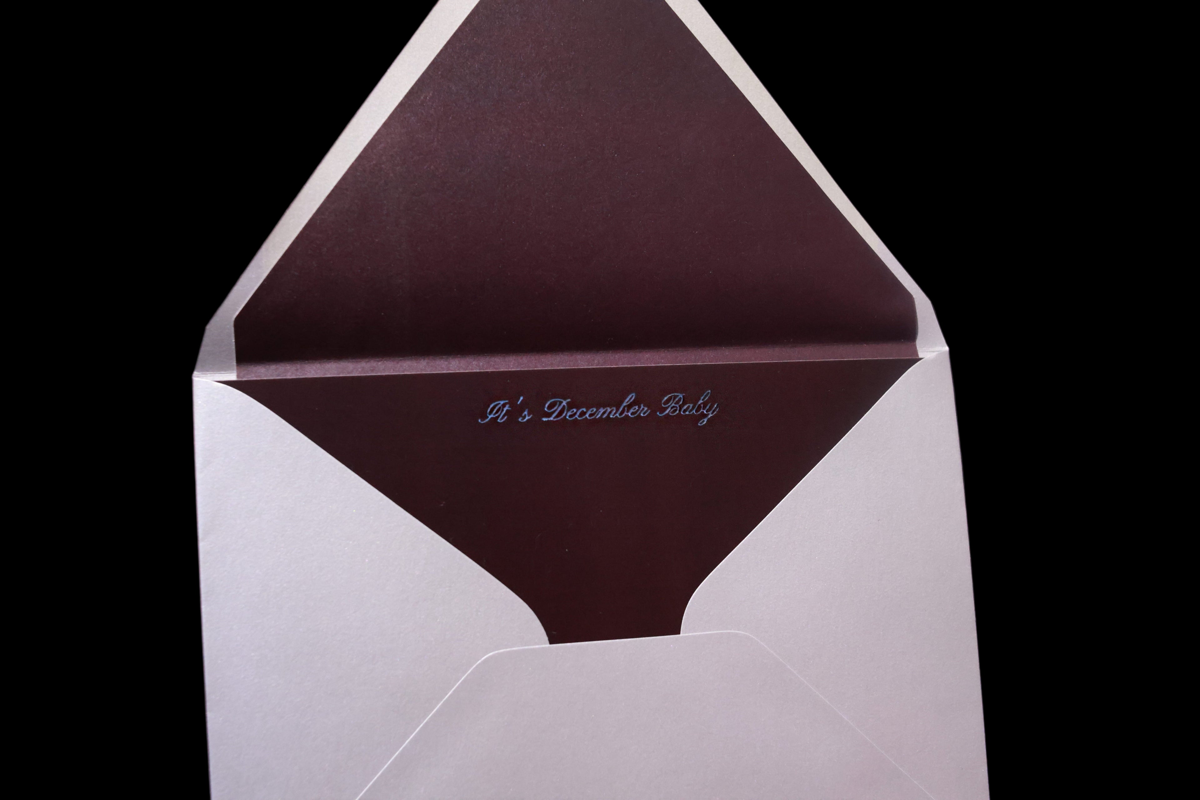 Limited Edition “It’s December Baby” Holiday Card
